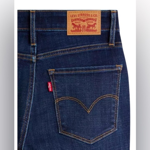 NWOT, Levi’s, 721 High Rise Skinny Jeans, Size 25, Dark Blue - Picture 4 of 14